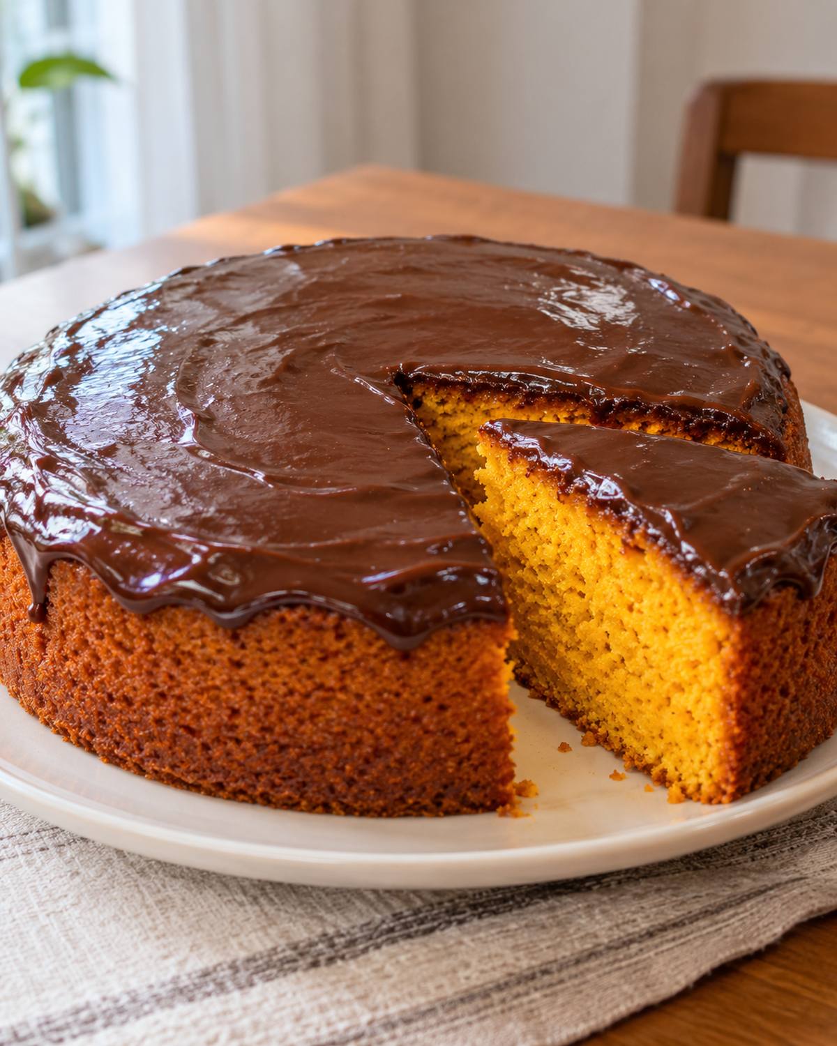 Gâteau Brésilien aux Carottes avec Glaçage au Chocolat