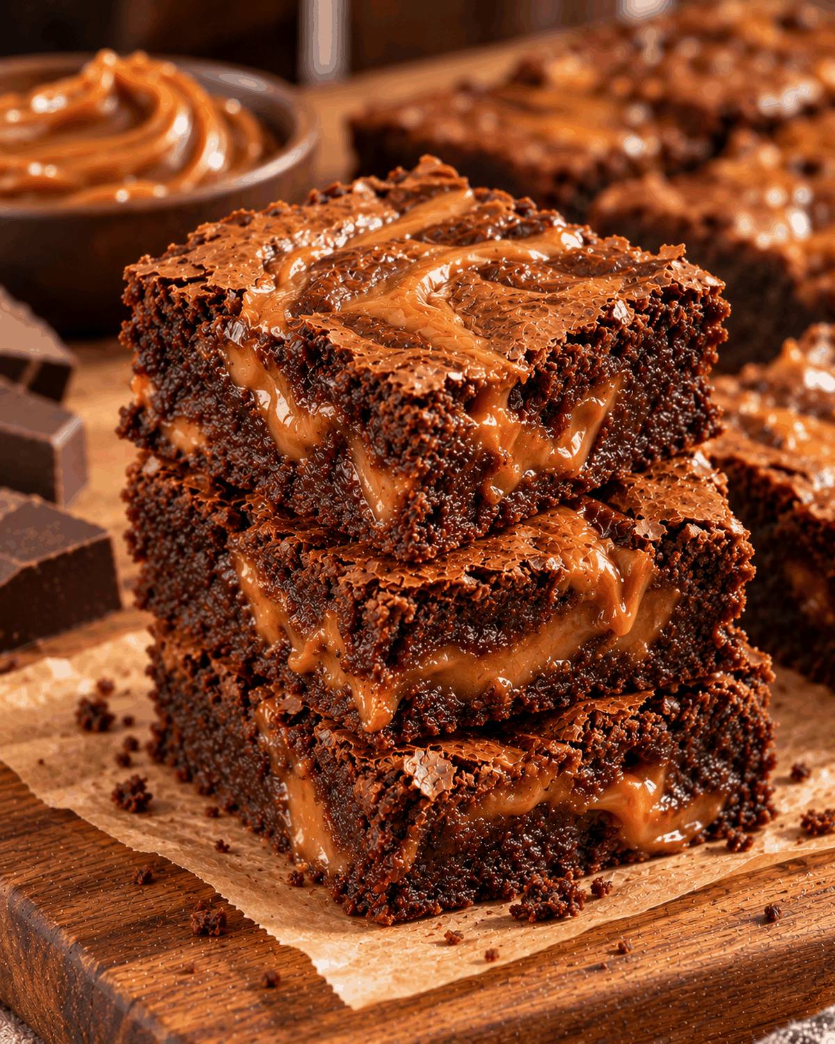 Brownie de Chocolate com Doce de Leite